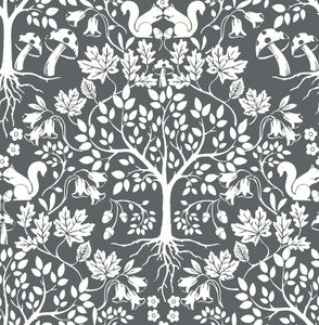 Leo Grey Tree Wallpaper by A-Street Prints