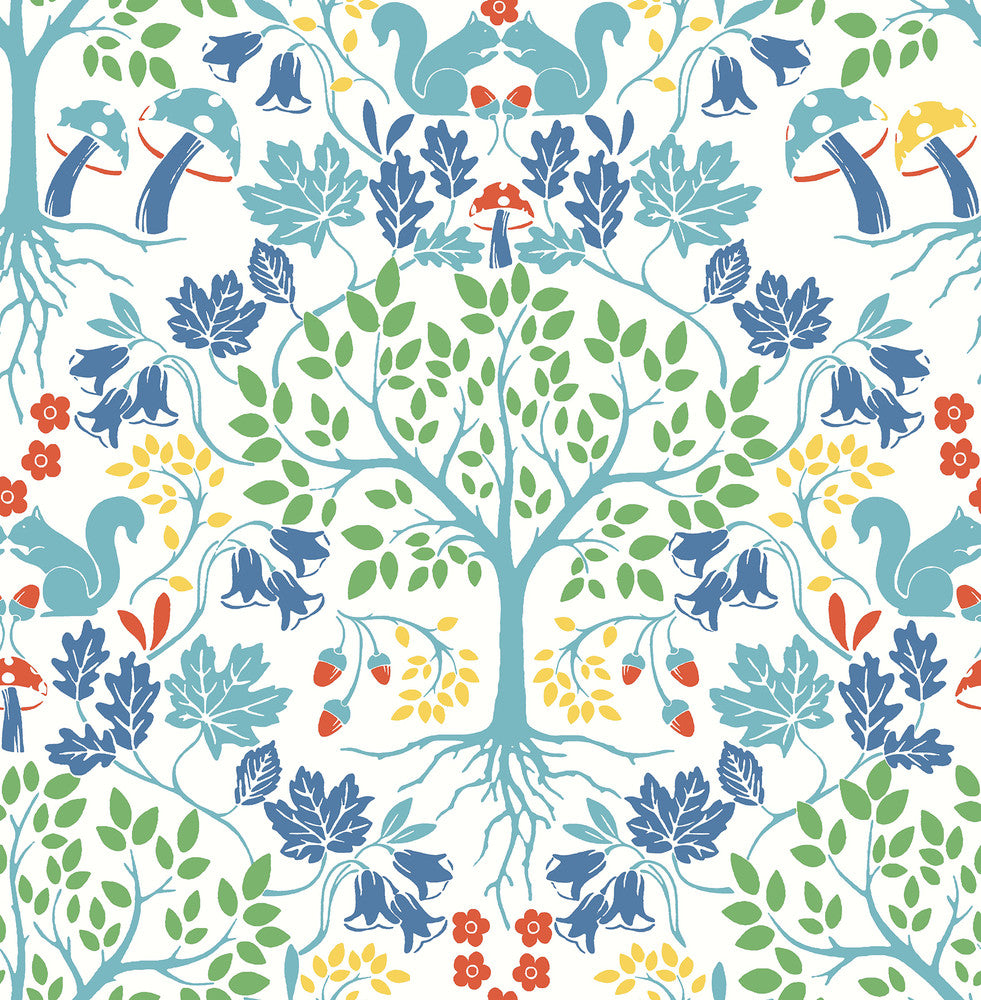 Leo White Tree Wallpaper by A-Street Prints A-Street Select Covers about 56.4 square feet 20.5-in by 33-ft long roll Unpasted 21.25 - Fabric Carolina -
