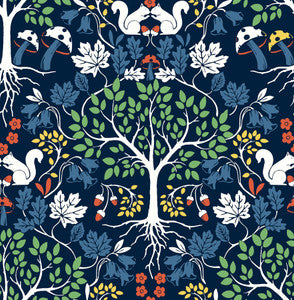 Leo Blueberry Tree Wallpaper by A-Street Prints
