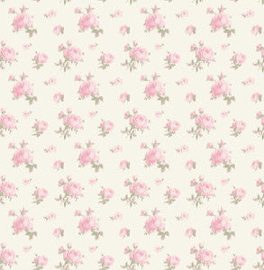Ikat Rose Tinted Petals Small Print Wallpaper by A-Street Prints
