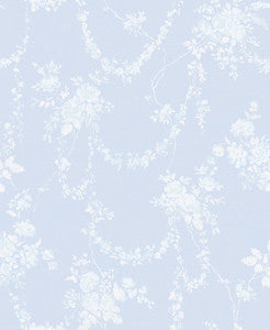 Chandelier Gates Blue Gemstone Floral Drape Wallpaper by A-Street Prints