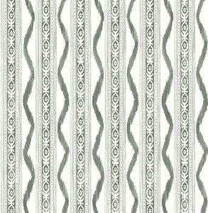 Rhys Green IKAT Stripe Wallpaper by A-Street Prints