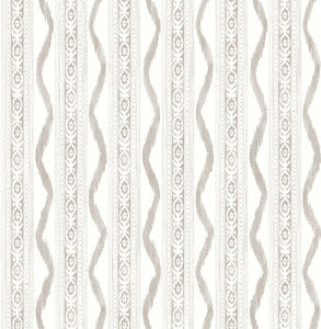 Rhys Stone IKAT Stripe Wallpaper by A-Street Prints