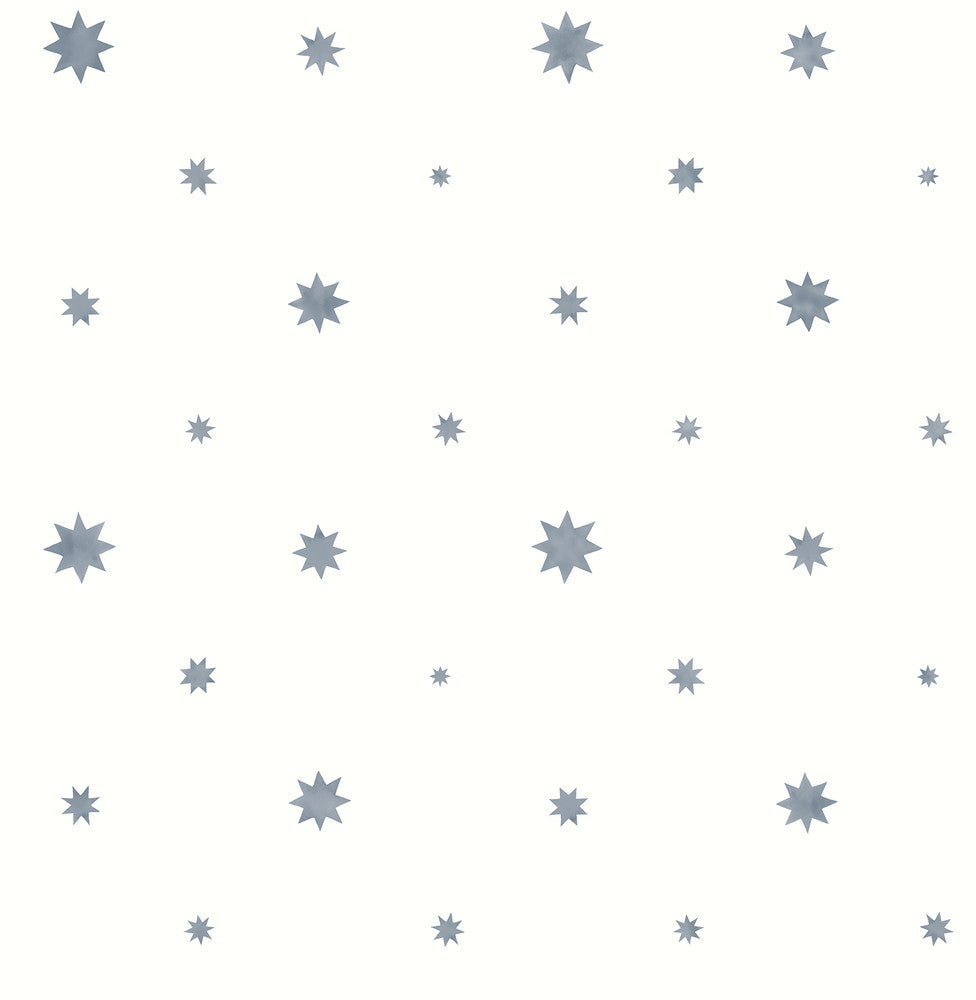 Henry Blue Starburst Wallpaper by A-Street Prints Erin Gates Covers about 56.4 square feet 20.5-in by 33-ft long roll Unpasted 21 - Fabric Carolina -