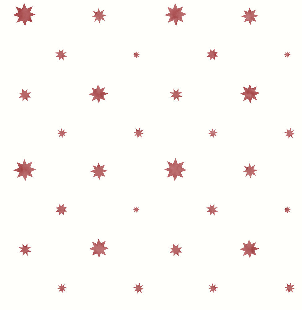 Henry Red Starburst Wallpaper by A-Street Prints Erin Gates Covers about 56.4 square feet 20.5-in by 33-ft long roll Unpasted 21 - Fabric Carolina -