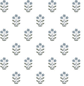 Kit Blue Heather Floral Wallpaper by A-Street Prints