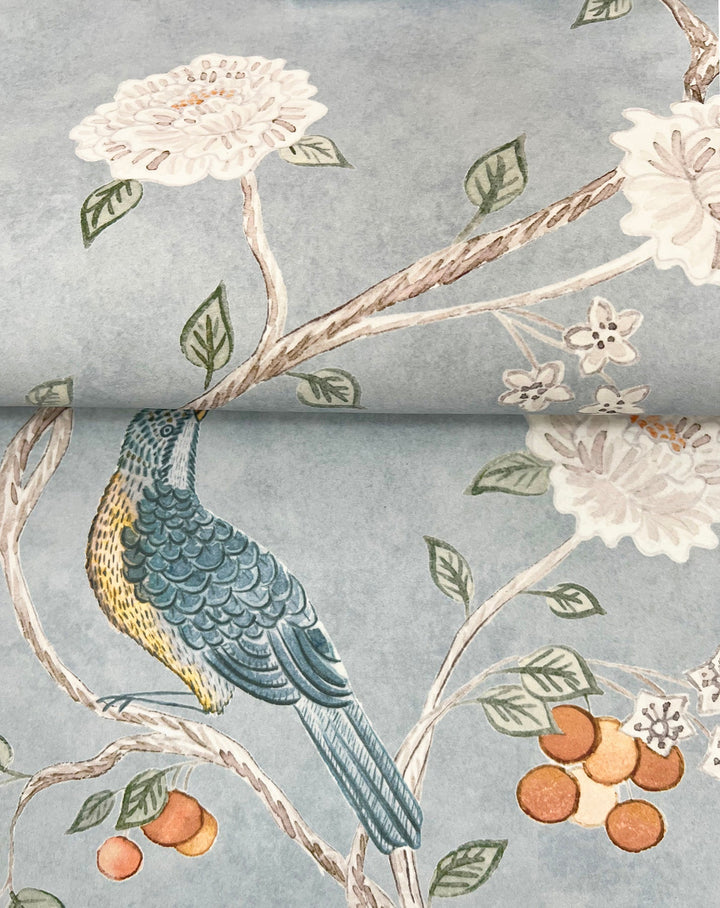 Wellesley Blue Heather Chinoiserie Wallpaper by A-Street Prints Designer