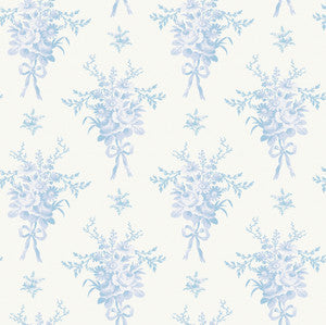 Rosie Arrangements Icey Winters Bouquet Toss Wallpaper by A-Street Prints