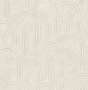 Cabo Cream Rippled Arches Wallpaper by A-Street Prints
