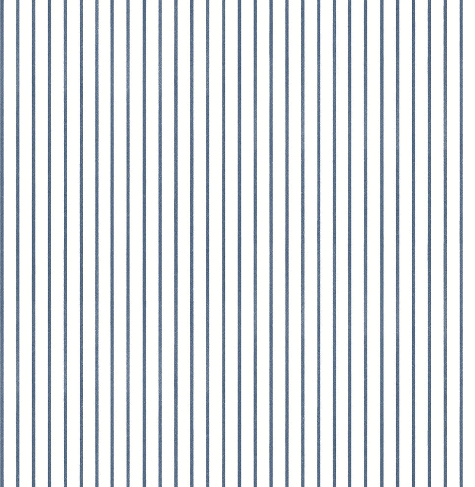 Oliver Navy Simple Stripe Wallpaper by A-Street Prints Erin Gates Covers about 56.4 square feet 20.5-in by 33-ft long roll Unpasted 0 - Fabric Carolina -
