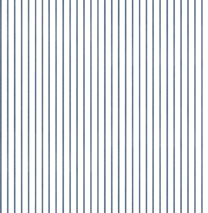 Oliver Navy Simple Stripe Wallpaper by A-Street Prints Erin Gates Covers about 56.4 square feet 20.5-in by 33-ft long roll Unpasted 0 - Fabric Carolina -
