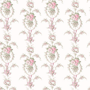Rose Cheeks Party Pink Floral Cluster Wallpaper by A-Street Prints