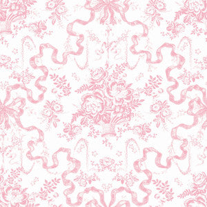 Fairytale Peony Pink Toile Wallpaper by A-Street Prints
