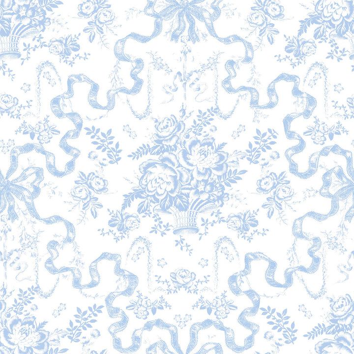 Fairytale Blissful Blue Toile Wallpaper by A-Street Prints LoveShackFancy Covers about 56.4 square feet 20.5-in by 33-ft long roll Unpasted 20.5 - Fabric Carolina -