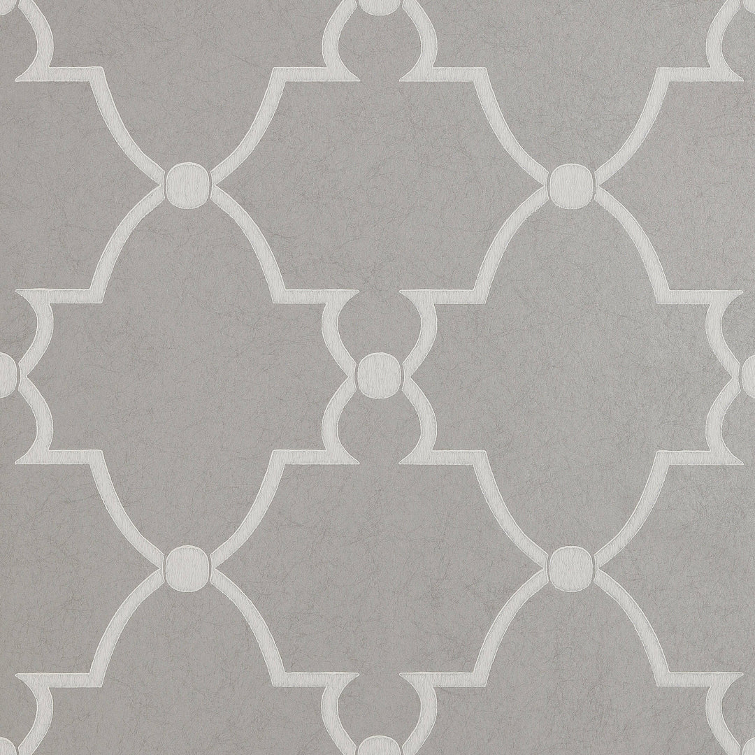 LUCIAN - Metallic Silver By Anna French Wallpaper