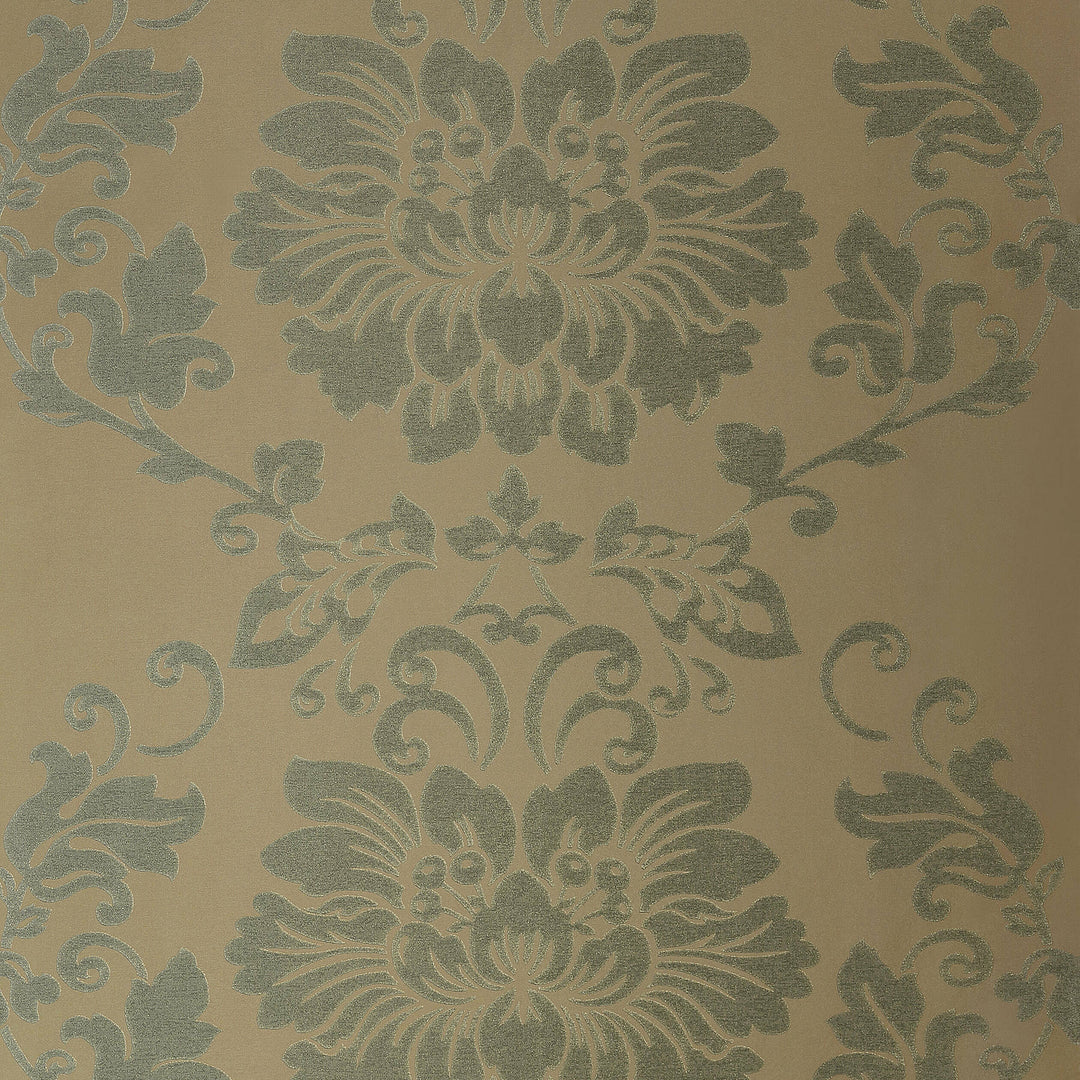 ST. GERMAIN - Teal on Metallic Gold By Anna French Wallpaper