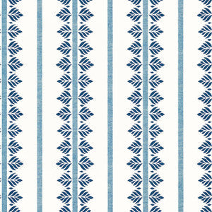 Fern Stripe Navy AT15101 by Anna French Wallpaper