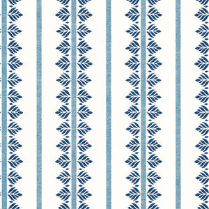 Fern Stripe Navy AT15101 by Anna French Wallpaper