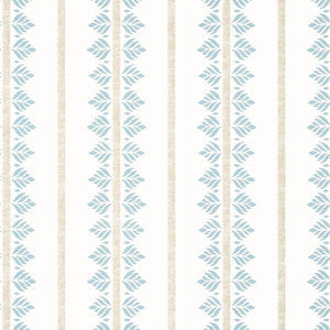 Fern Stripe Spa Blue AT15103 by Anna French Wallpaper