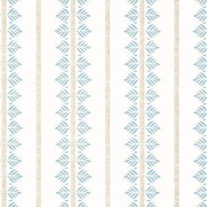 Fern Stripe Spa Blue AT15103 by Anna French Wallpaper