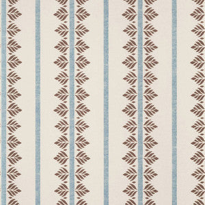 Fern Stripe Brown and Slate AT15106 by Anna French Wallpaper