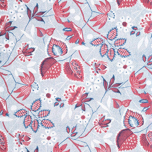 Indienne Hazel Red and Blue AT15115 by Anna French Wallpaper