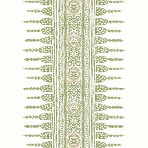Javanese Stripe Green and White AT15136 by Anna French Wallpaper