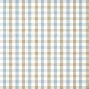 Saybrook Check Spa Blue and Beige AT15151 by Anna French Wallpaper