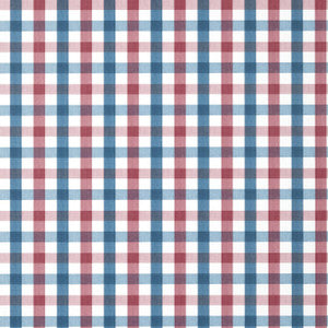 Saybrook Check Blue and Red AT15153 by Anna French Wallpaper