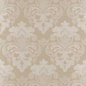 Darcey Damask Beige AT16121 by Thibaut Wallpaper
