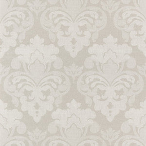 Darcey Damask Flax AT16122 by Thibaut Wallpaper