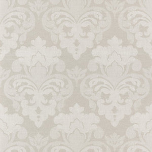 Darcey Damask Flax AT16122 by Thibaut Wallpaper