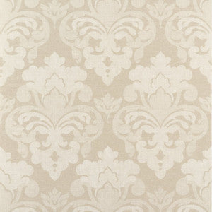 Darcey Damask Ivory AT16123 by Thibaut Wallpaper
