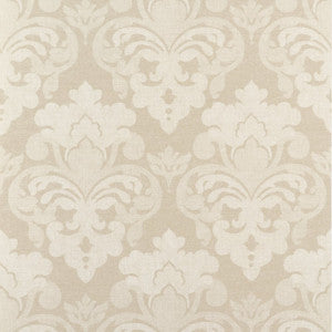Darcey Damask Ivory AT16123 by Thibaut Wallpaper