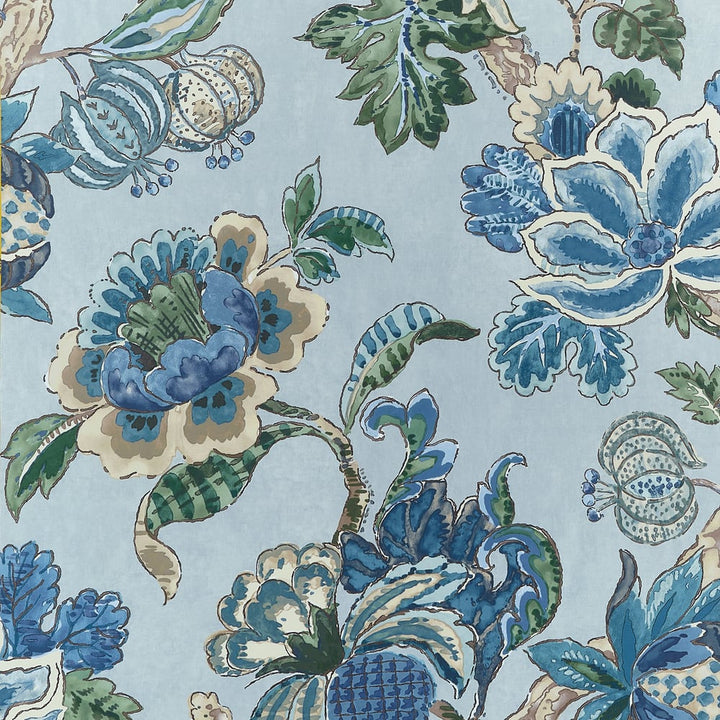 Stockbridge Blue AT16138 by Thibaut Wallpaper Thibaut Wallpaper Stockbridge Blue AT16138Wallpaper SOLEIL TEXTURES Non Woven Wallpaper U.S.A </p><p>Repeat: H: , V: 36  (91.44 cm) 27 in  (68.58 cm) - Fabric Carolina -