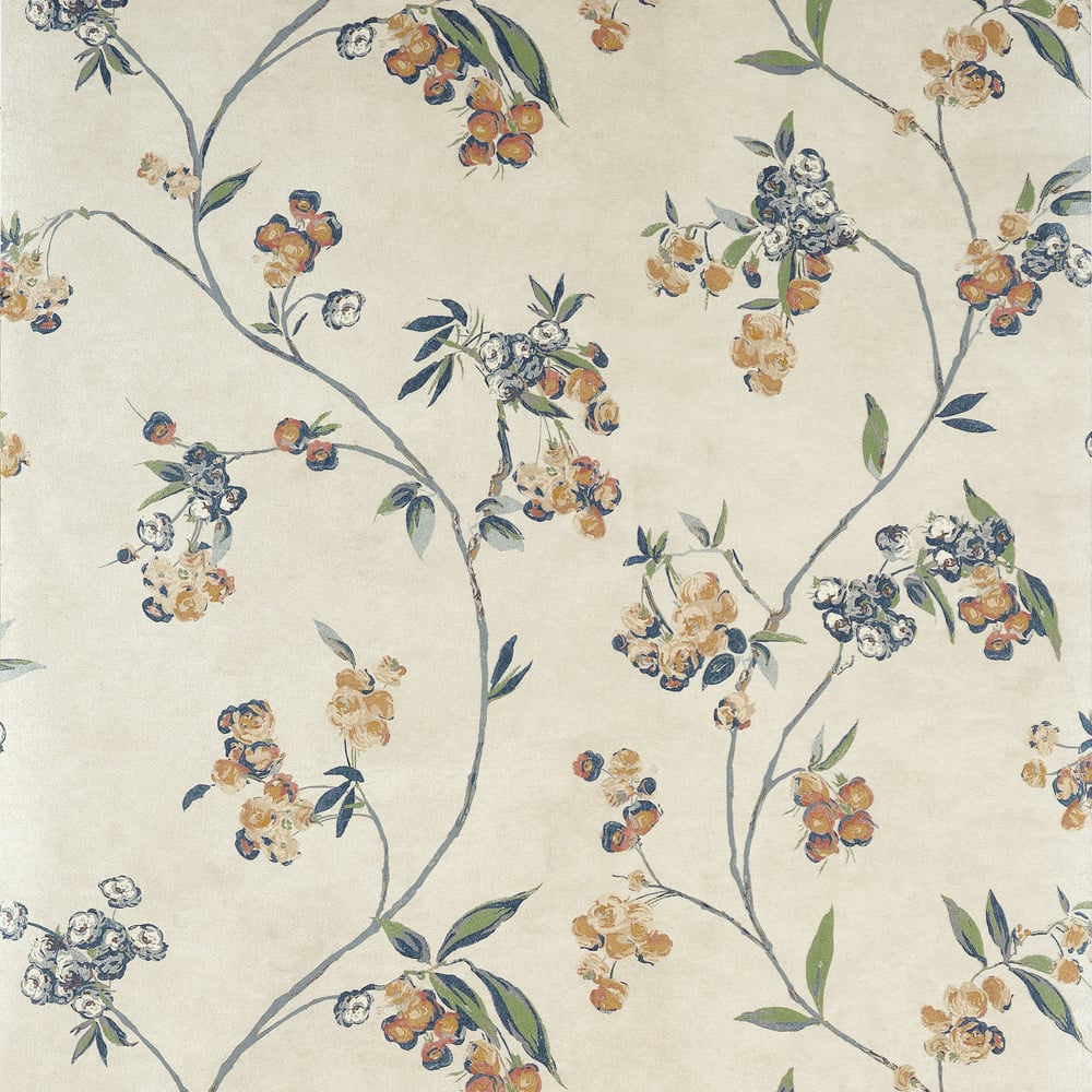 Edo Bloom Apricot and Slate on Pearl AT16152 by Thibaut Wallpaper Thibaut Wallpaper Edo Bloom Apricot and Slate on Pearl AT16152Wallpaper SOLEIL TEXTURES Non Woven Wallpaper U.S.A </p><p>Repeat: H: , V: 24  (60.96 cm) 27 in  (68.58 cm) - Fabric Carolina -