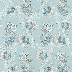 Antoinette Blue AT16156 by Thibaut Wallpaper