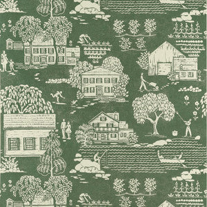 Farmingdale Green AT16164 by Thibaut Wallpaper