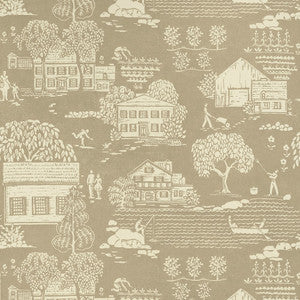 Farmingdale Beige AT16165 by Thibaut Wallpaper