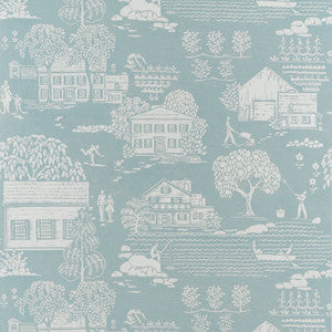 Farmingdale Spa Blue AT16166 by Thibaut Wallpaper