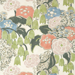 Laura Blush and Green AT23100 by Anna French Wallpaper