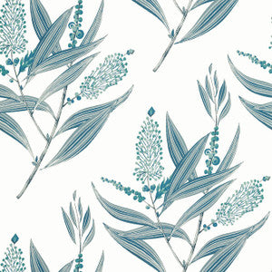 Winter Bud Blue AT23135 by Anna French Wallpaper