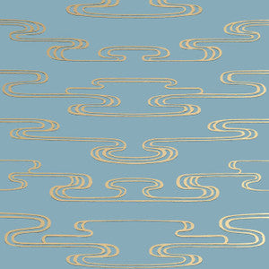 Cloudwater Metallic Gold on Mineral AT23156 by Anna French Wallpaper