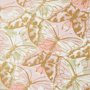 Paxton Metallic Gold on Blush AT23174 by Anna French Wallpaper