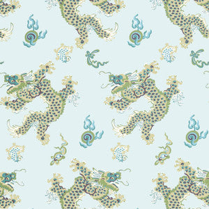 Dragon Dance Spa Blue AT23180 by Anna French Wallpaper