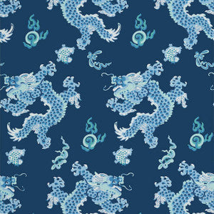 Dragon Dance Navy AT23181 by Anna French Wallpaper