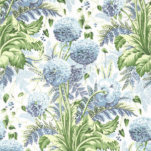 Dahlia Sky on White AT24535 by Anna French Wallpaper
