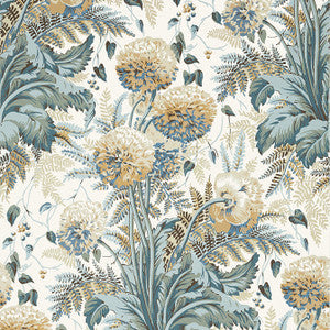 Dahlia Soft Gold on Cream AT24539 by Anna French Wallpaper