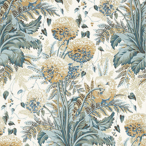 Dahlia Soft Gold on Cream AT24539 by Anna French Wallpaper