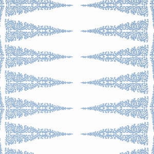Ellery Stripe Sky Blue on White AT24543 by Anna French Wallpaper